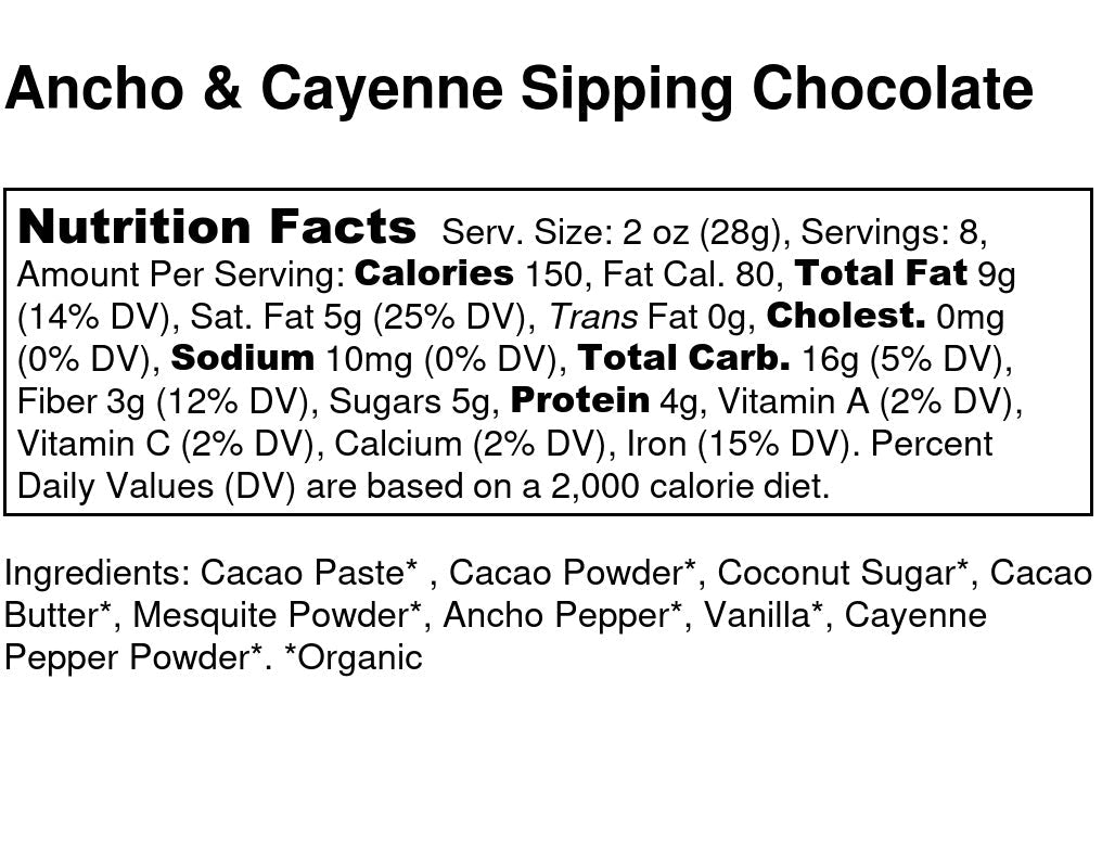 Chocolita - Ancho & Cayenne Sipping Chocolate - 8oz