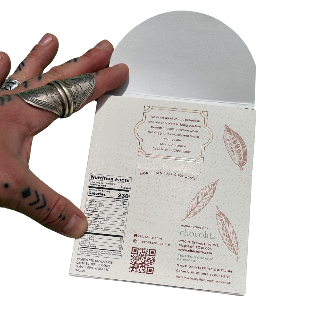 Chocolita - Organic Raw Dark & Sweet Chocolate Bar - 80% - 1.25oz