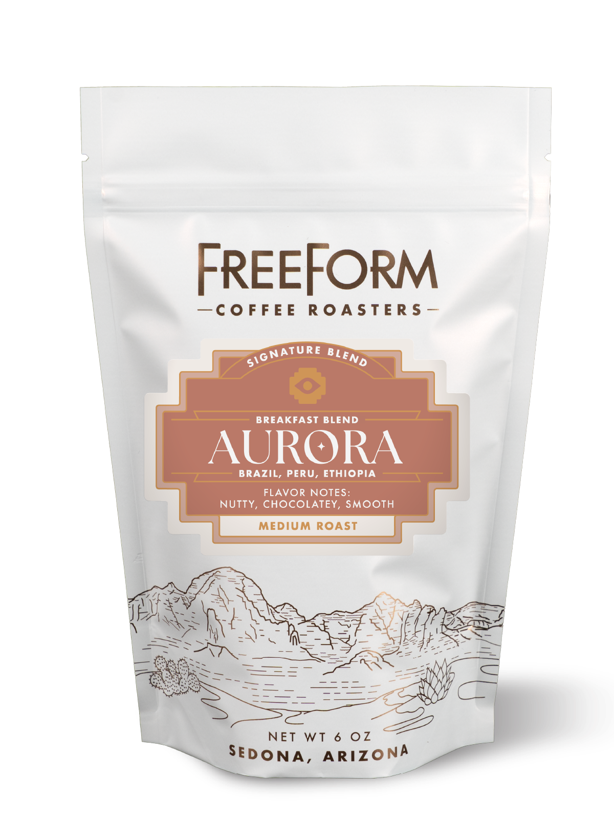 FreeForm Coffee - Organic - Aurora -Medium/Dark - Breakfast Blend - 6oz.