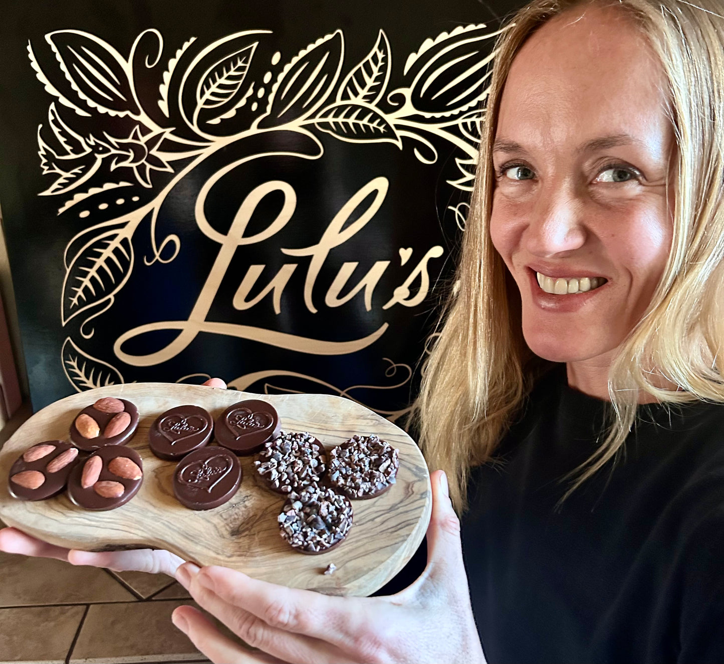 Lulu's - Handcrafted Raw, Organic 70% Macadamia Love Chocolates - 3.oz Package