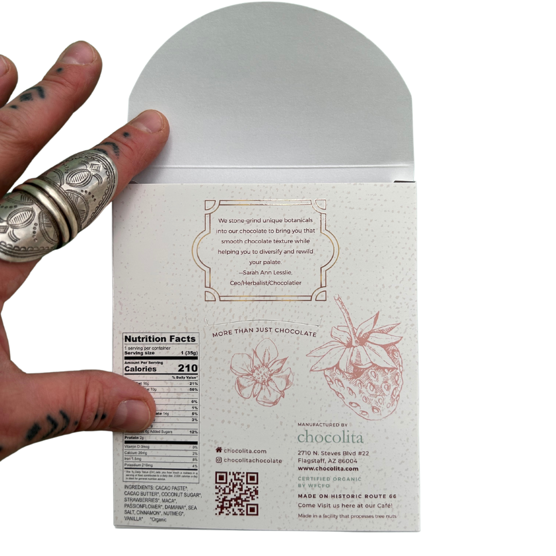 Chocolita - Organic Strawberry Passion Chocolate Bar - 1.25oz