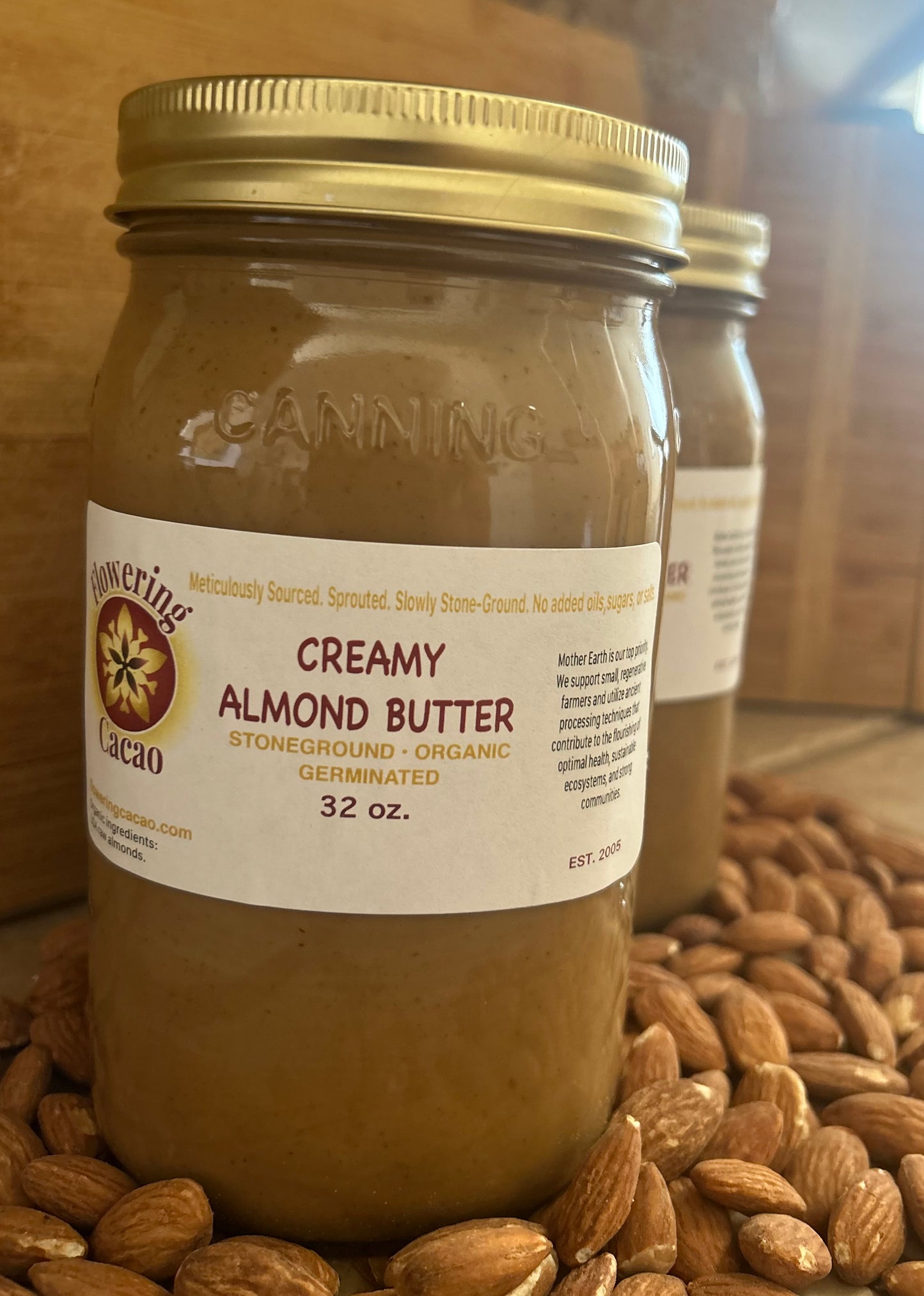 Flowering Cacao Organic Silky Smooth Almond Butter - 2lb.