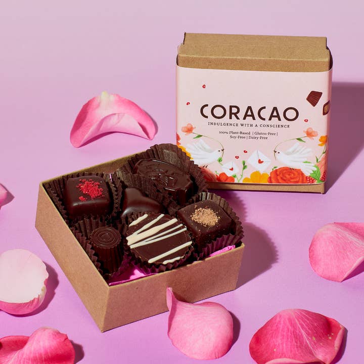 Coracao - Organic 6 Piece Valentine's Day Truffle Collection - 4oz