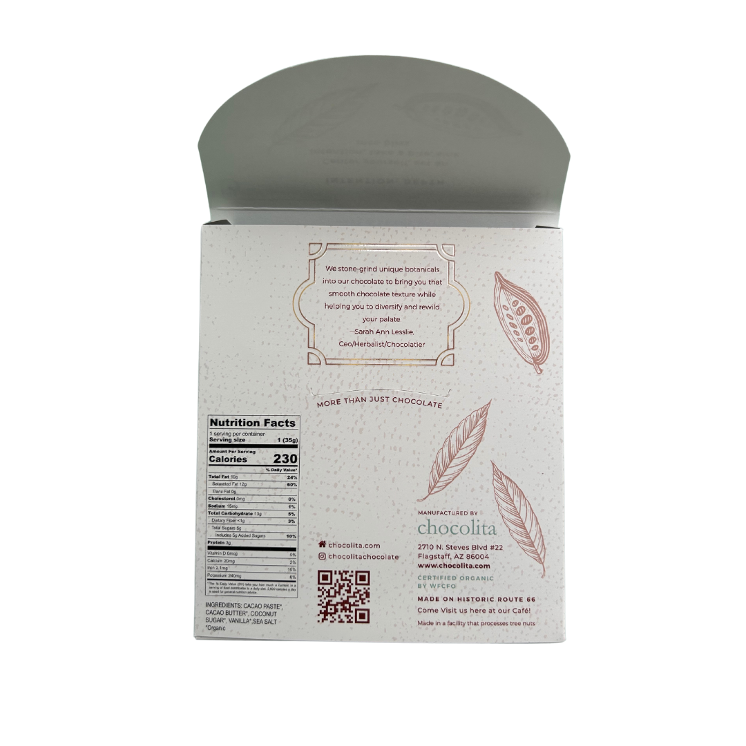 Chocolita - Organic Raw Dark & Sweet Chocolate Bar - 80% - 1.25oz