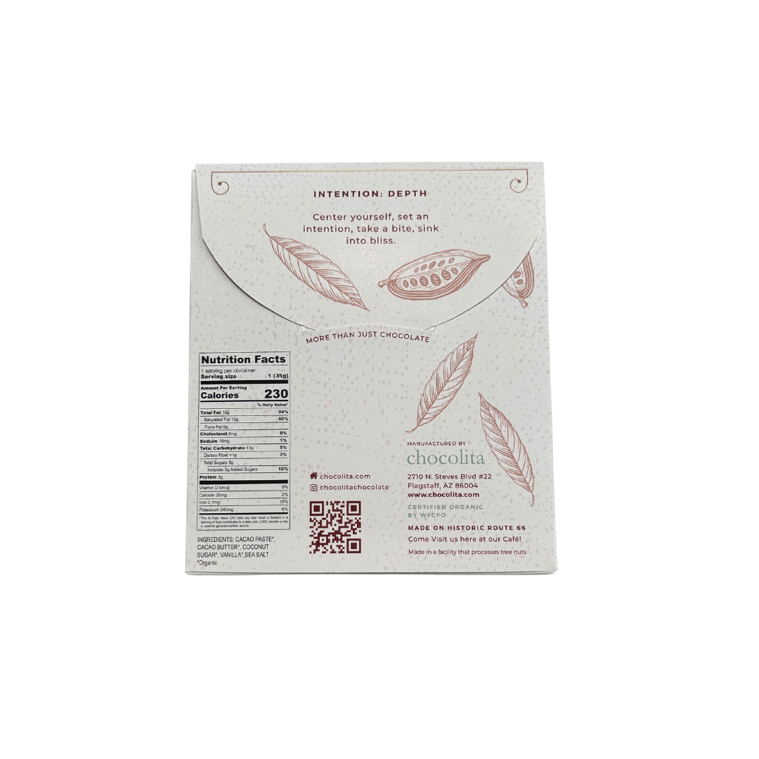 Chocolita - Organic Raw Dark & Sweet Chocolate Bar - 80% - 1.25oz