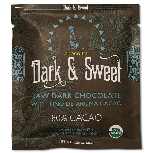 Chocolita Raw Dark & Sweet 80% Chocolate