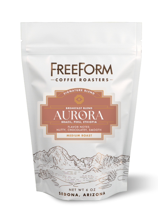 FreeForm Coffee - Organic -  Aurora -Medium/Dark - Breakfast Blend - 6oz.