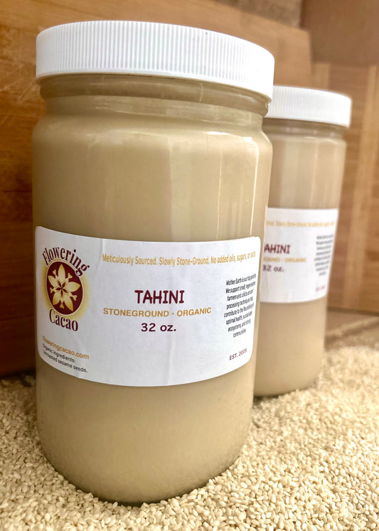 Flowering Cacao - Stone Ground, Germinated, Organic Tahini - 2lb.