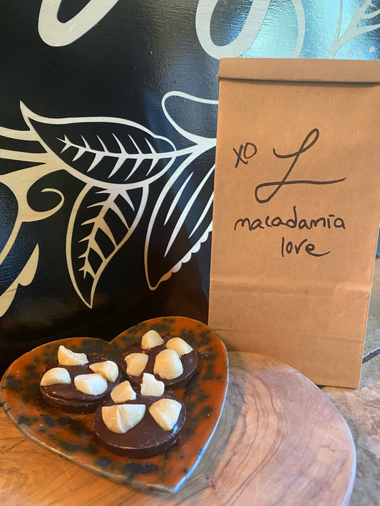 Lulu's - Handcrafted Raw, Organic 70% Macadamia Love Chocolates - 3.oz Package