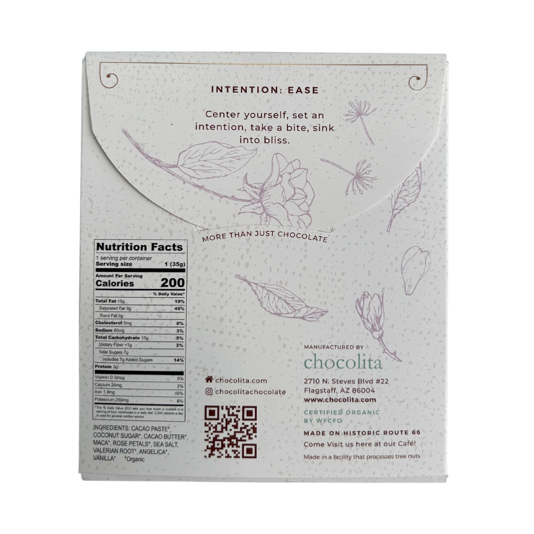 Chocolita - Organic Moontime Rose Chocolate Bar - 1.25oz