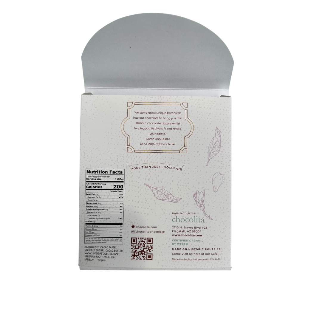 Chocolita - Organic Moontime Rose Chocolate Bar - 1.25oz