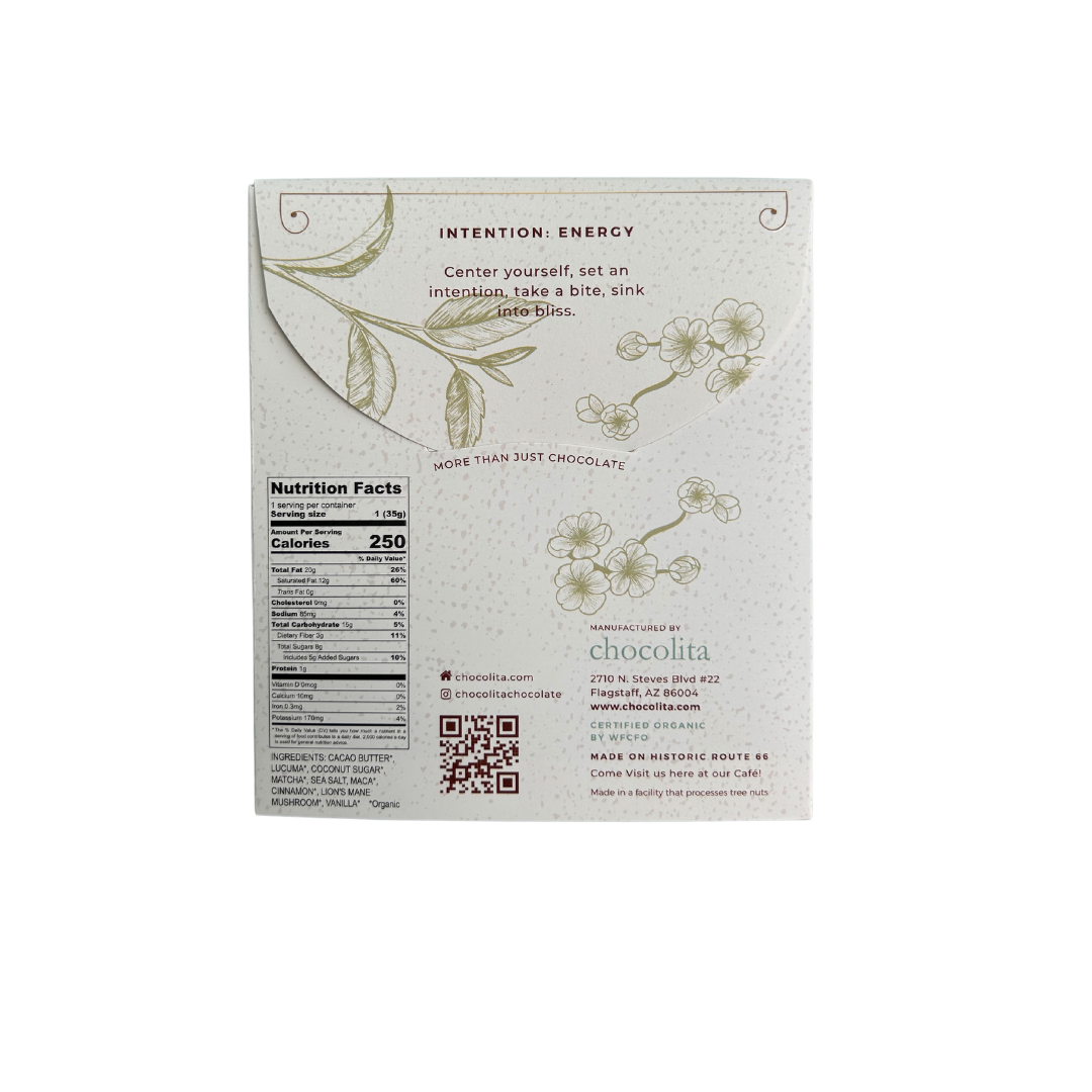 Chocolita -  Organic Morning Matcha Bar - 1.25oz.