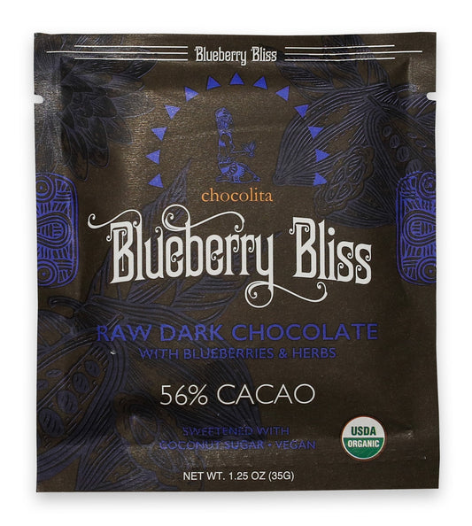 Chocolita - Organic, Blueberry Bliss - 56% Chocolate Bar - 1.25oz